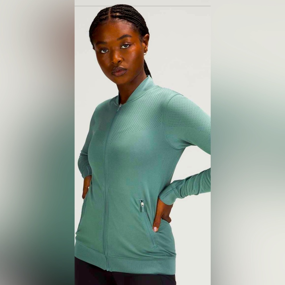 Lululemon Seamless Training Jacket in Tidewater Teal